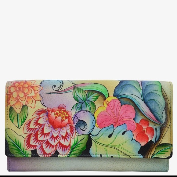 Anuschka Handbags - Anuschka Three Fold Floral Multicolor Wallet NWT
